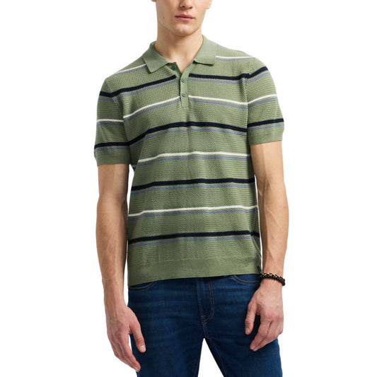 Men's Winder Short Sleeve Striped Polo Sweater