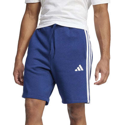 adidas Men's Essential Three Stripes Fleece Shorts - Black / Wht