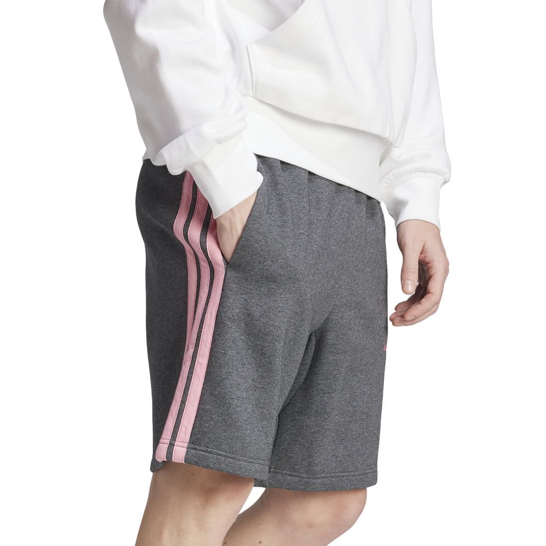 adidas Men's Essential Three Stripes Fleece Shorts
