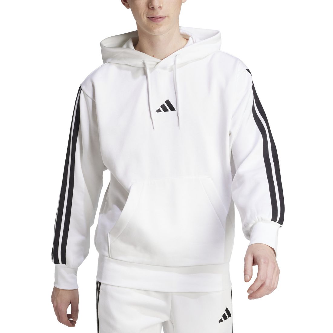 adidas Men's Essential Three Stripes Fleece Hoodie