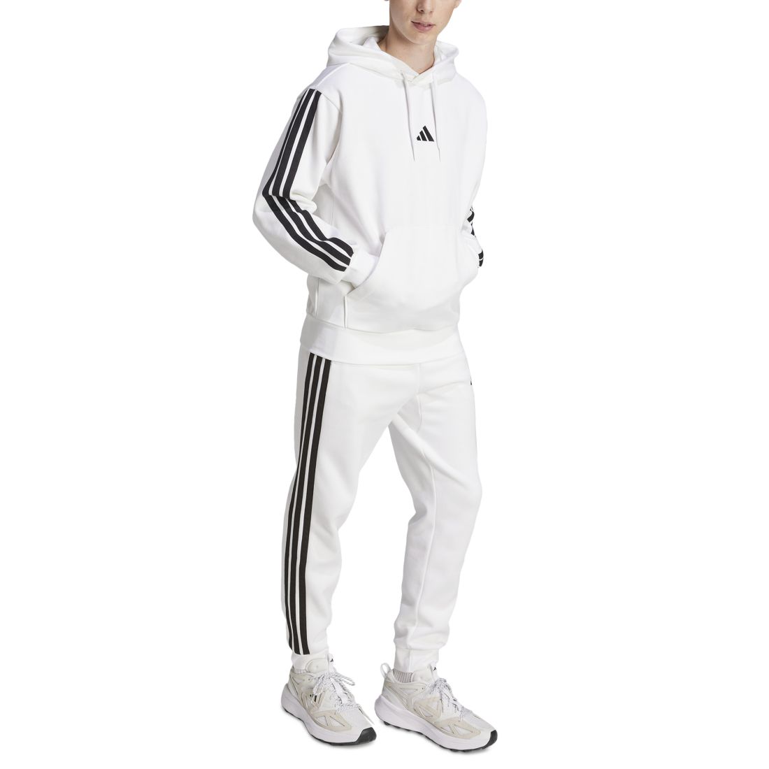 adidas Men's Essential Three Stripes Fleece Hoodie