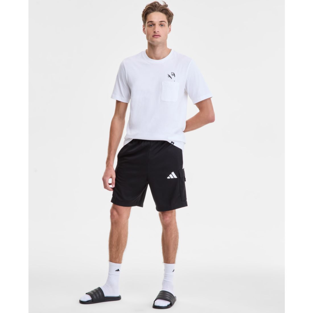adidas Men's Three-Stripes Tiro 9" Cargo Shorts