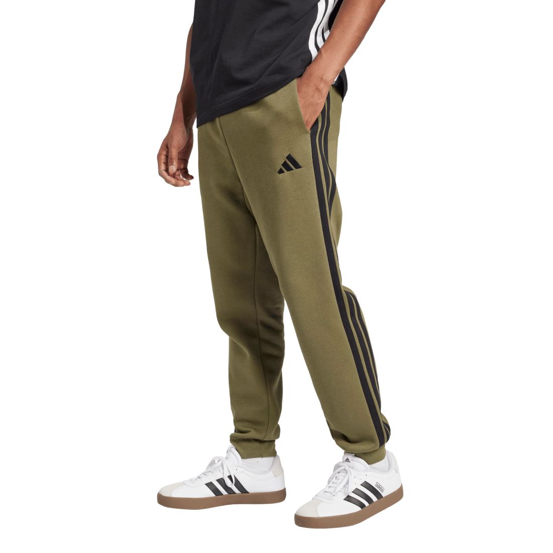 adidas Men's Essentials Regular-Fit 3-Stripes Fleece Joggers