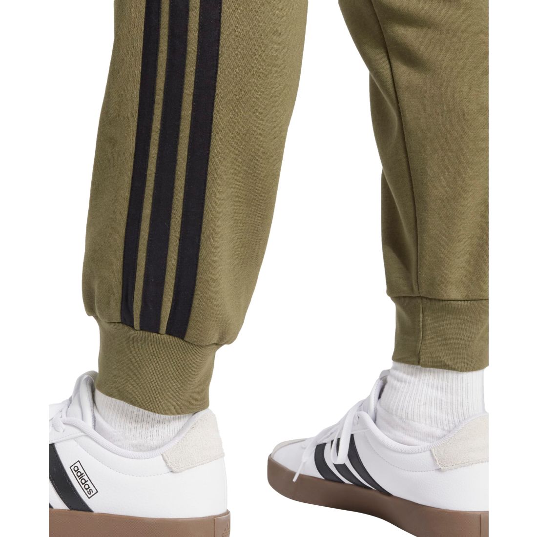 adidas Men's Essentials Regular-Fit 3-Stripes Fleece Joggers