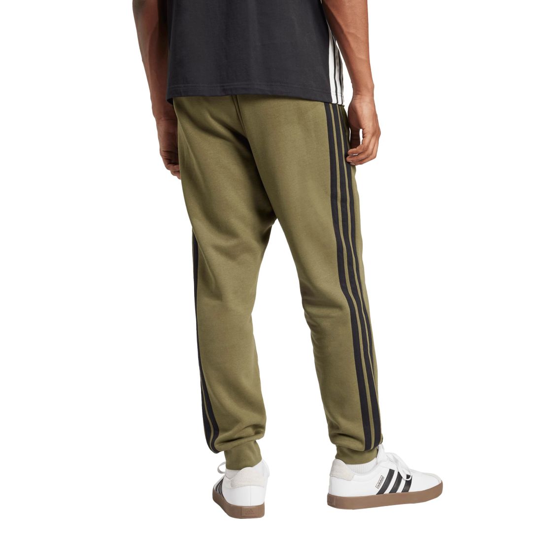 adidas Men's Essentials Regular-Fit 3-Stripes Fleece Joggers