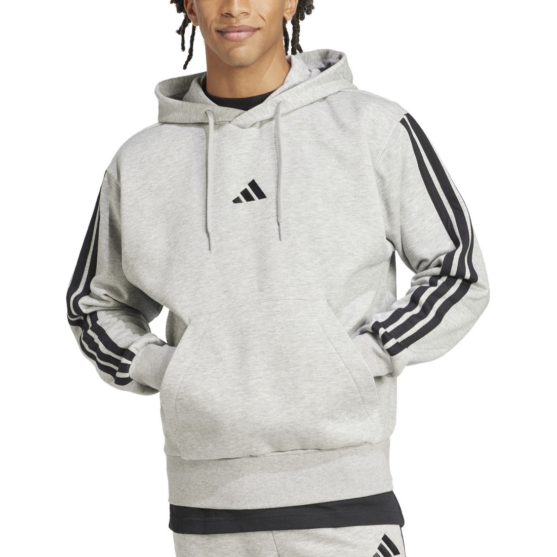 adidas Men's Essential Three Stripes Fleece Hoodie