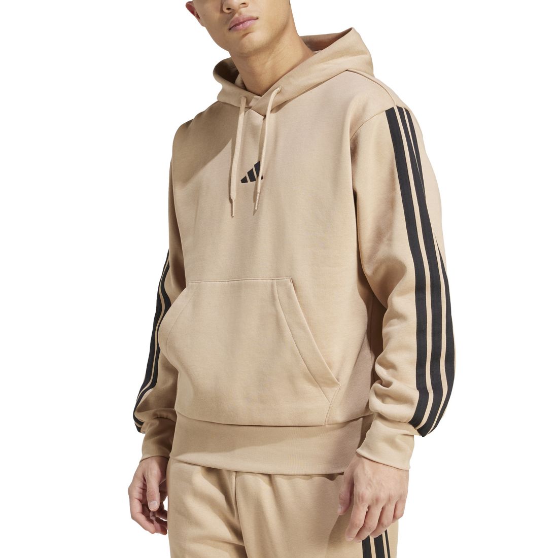 adidas Men's Essential Three Stripes Fleece Hoodie