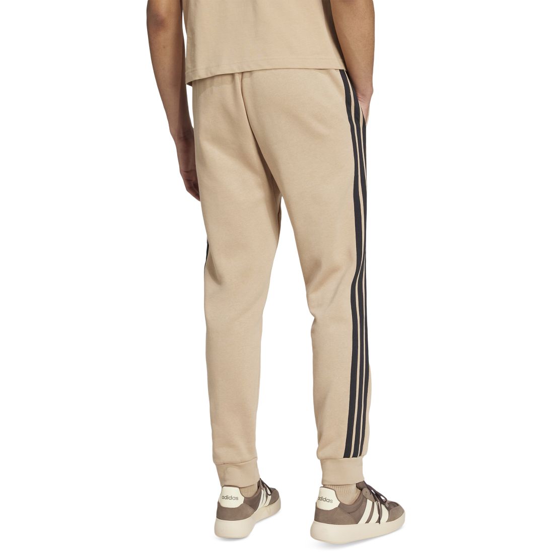 adidas Men's Essentials Regular-Fit 3-Stripes Fleece Joggers