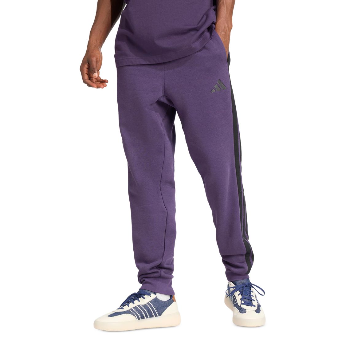 adidas Men's Essentials Regular-Fit 3-Stripes Fleece Joggers