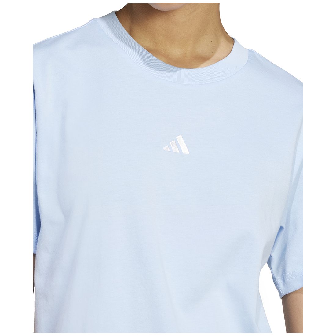 adidas Women's Cotton Essentials Small-Logo T-Shirt