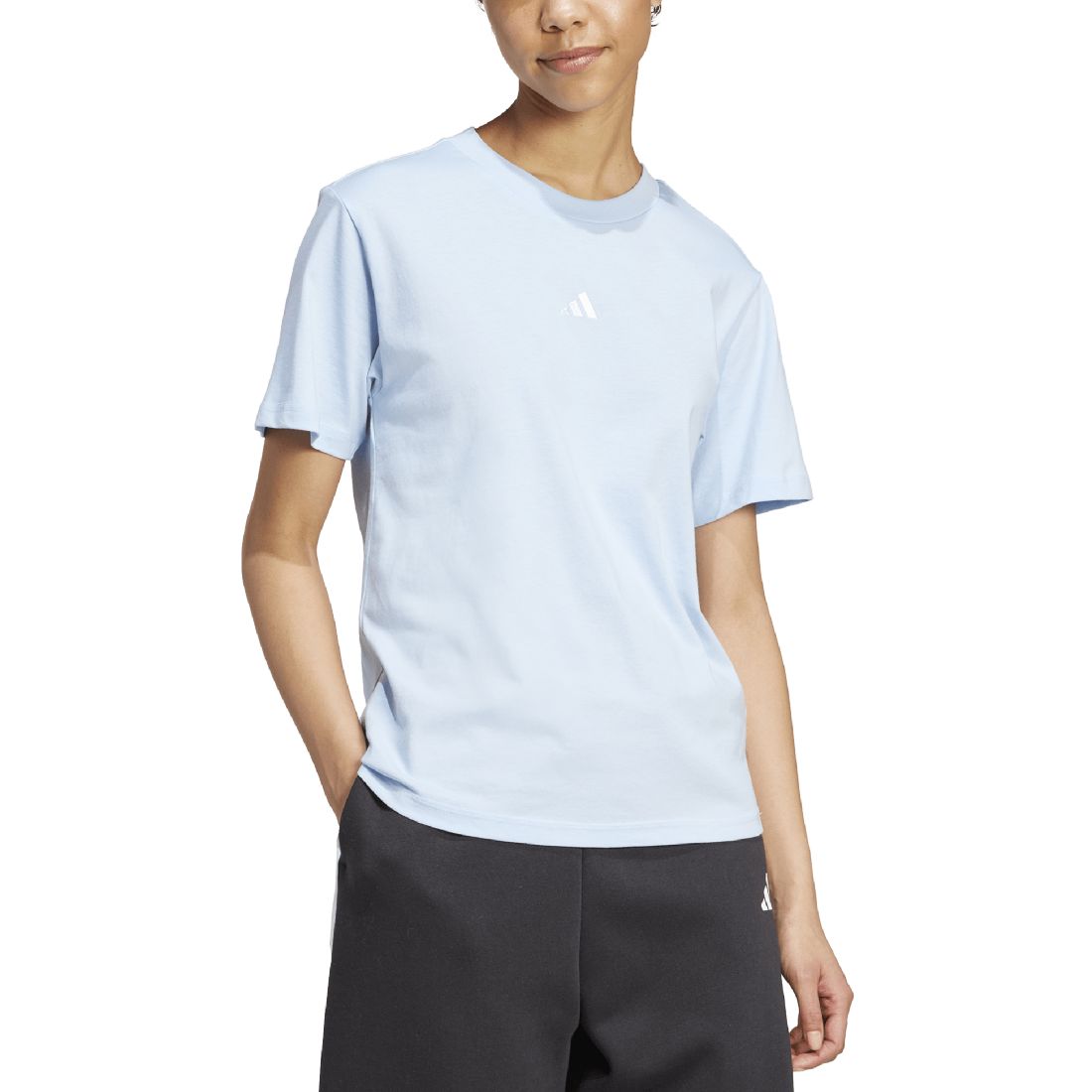 adidas Women's Cotton Essentials Small-Logo T-Shirt