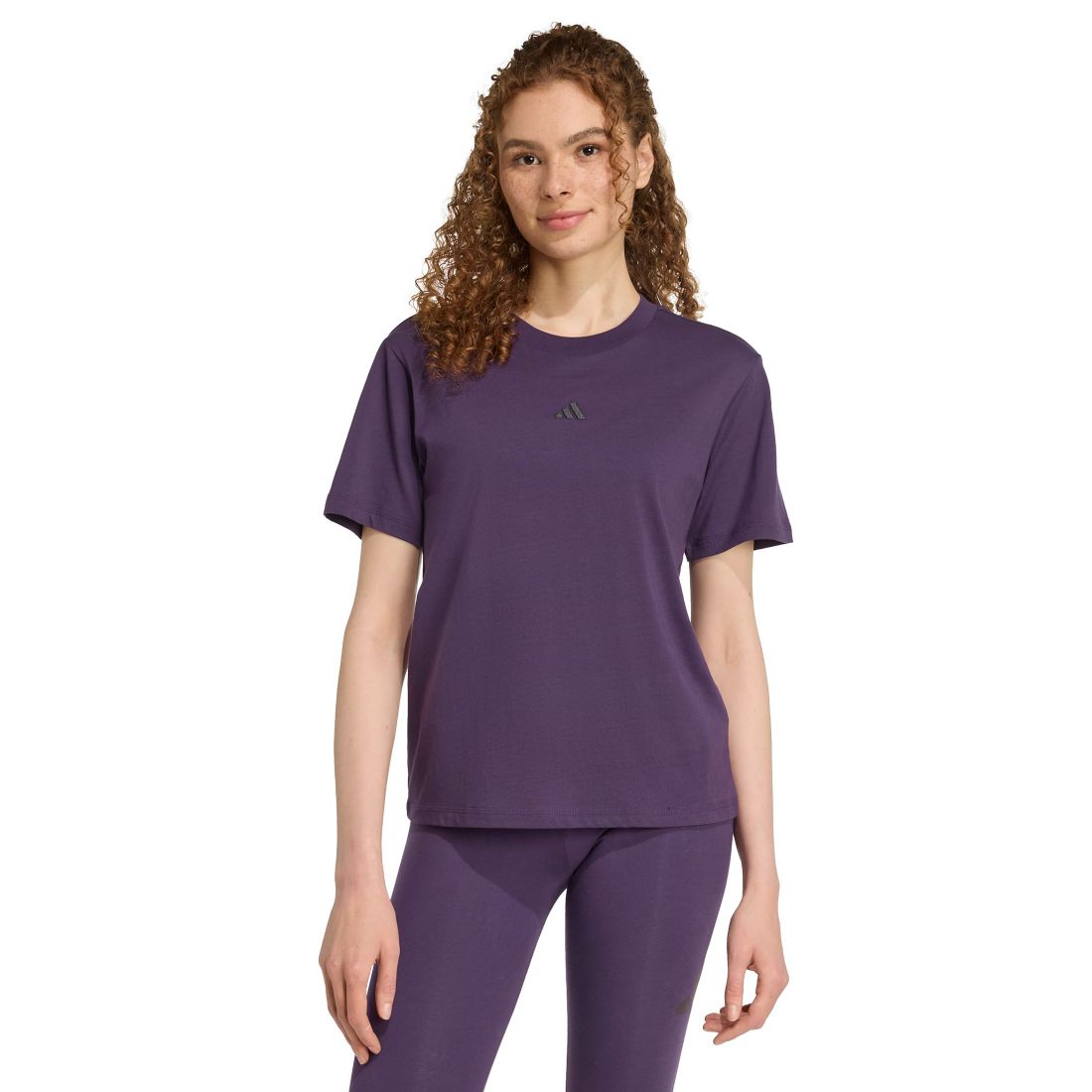 adidas Women's Short-Sleeve Cotton Crewneck Logo T-Shirt