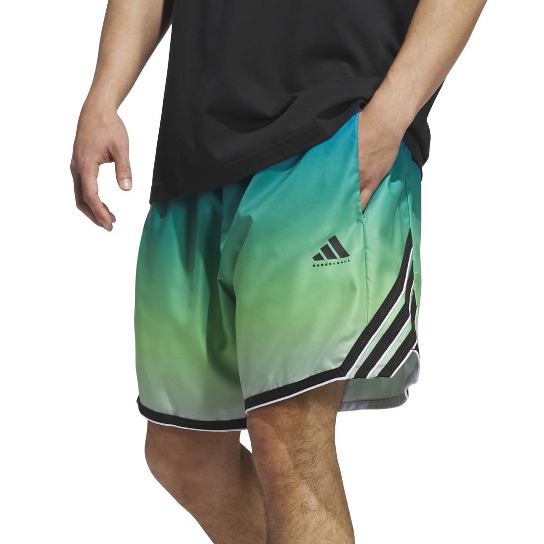 adidas Men's Faded 3-Stripes Logo Shorts