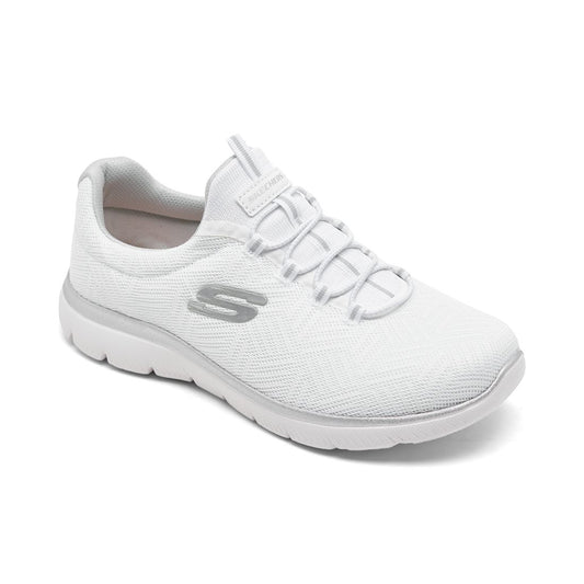 Skechers Women's Summit-Artistry Chic Wide Casual Sneakers from Finish Line - White, Silver