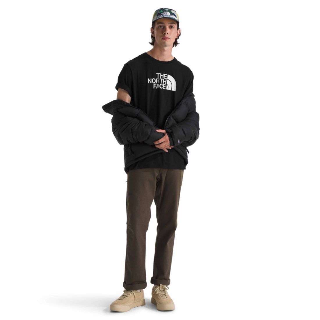 The North Face Men's Short Sleeve Core Half Dome T-Shirt - Black, White