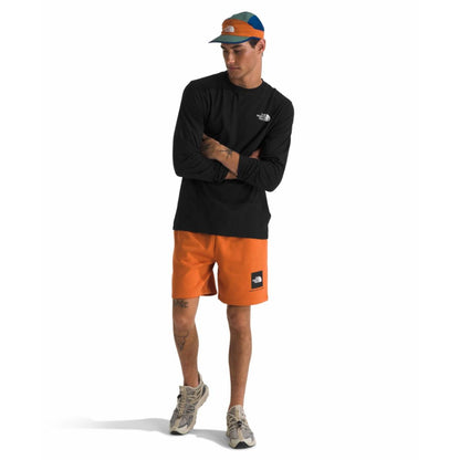 The North Face Men's Long Sleeve Box Never Stop Exploring T-shirt - Black, White