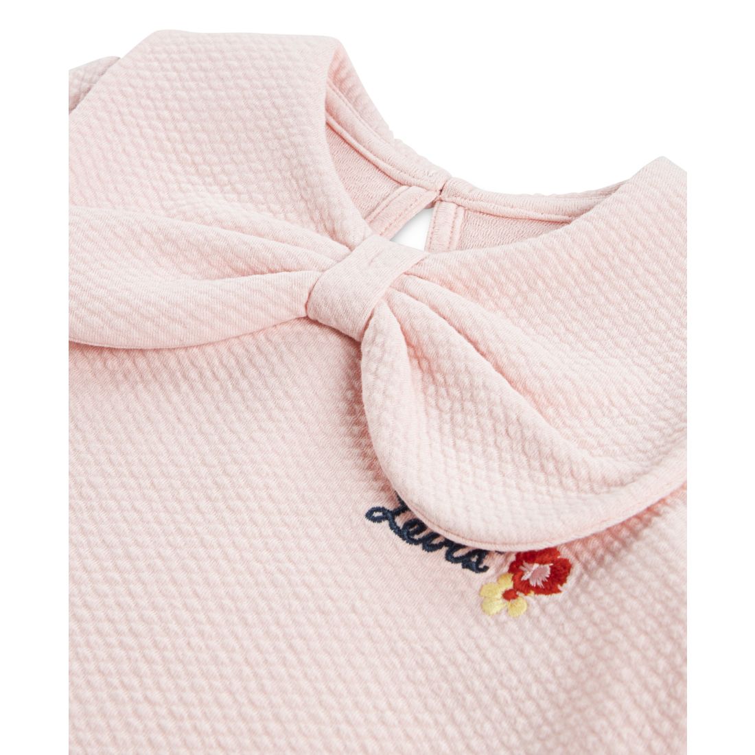 Levi's Little Girls 2-Piece Bow Top and Wide Jeans Set