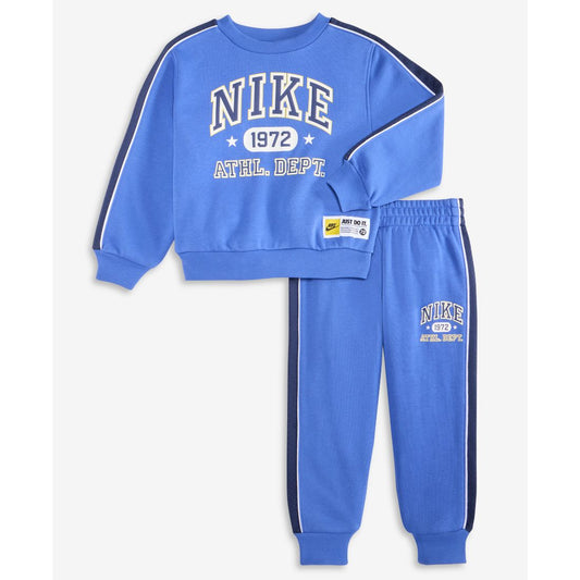 Nike Toddler and Little Boys 2-Piece Sportswear P.e. French Terry Crewneck Top and Pant Set
