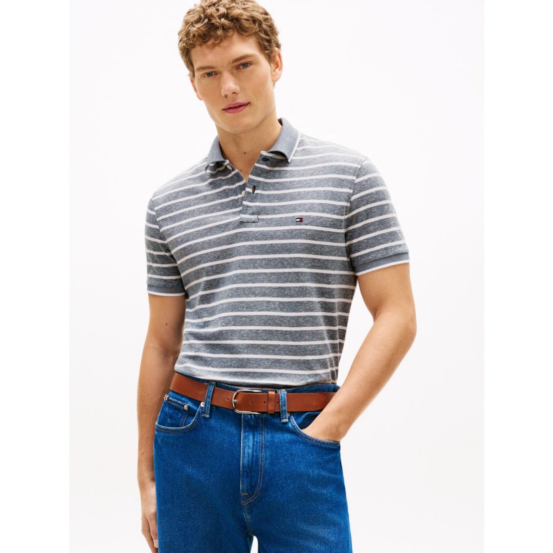 Tommy Hilfiger Men's Regular-Fit Tipped Linen Polo Shirt