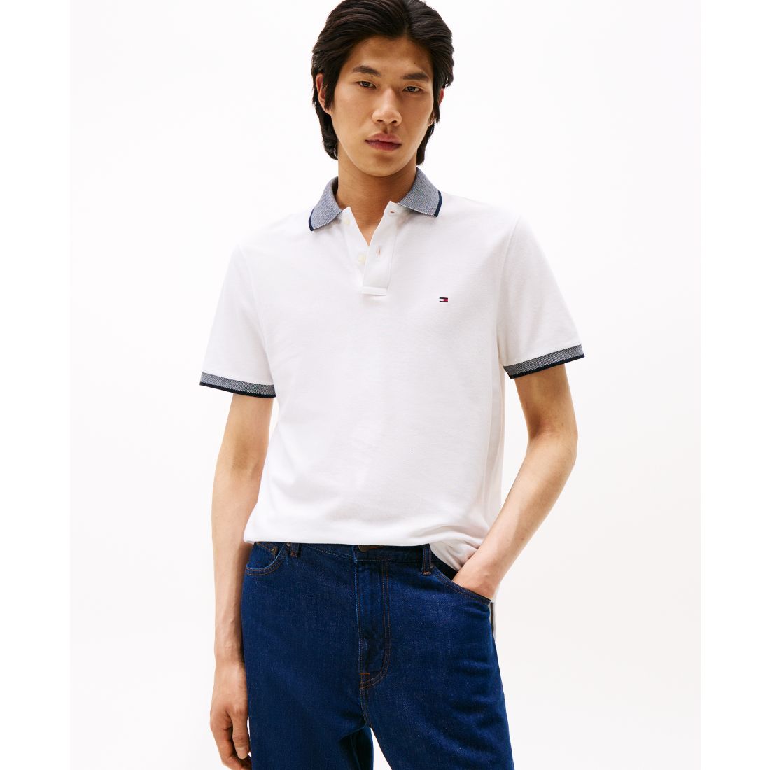 Tommy Hilfiger Men's Regular-Fit Tipped Linen Polo Shirt
