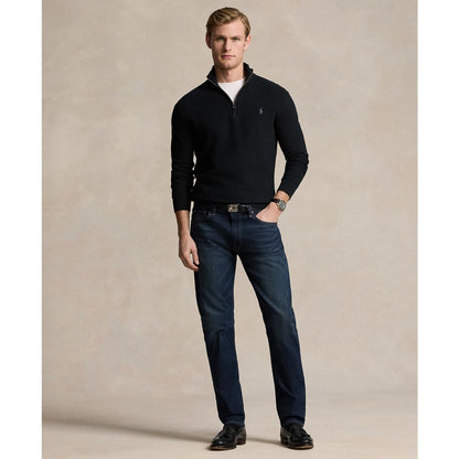 Polo Ralph Lauren Men's Mesh-Knit Cotton Quarter-Zip Sweater