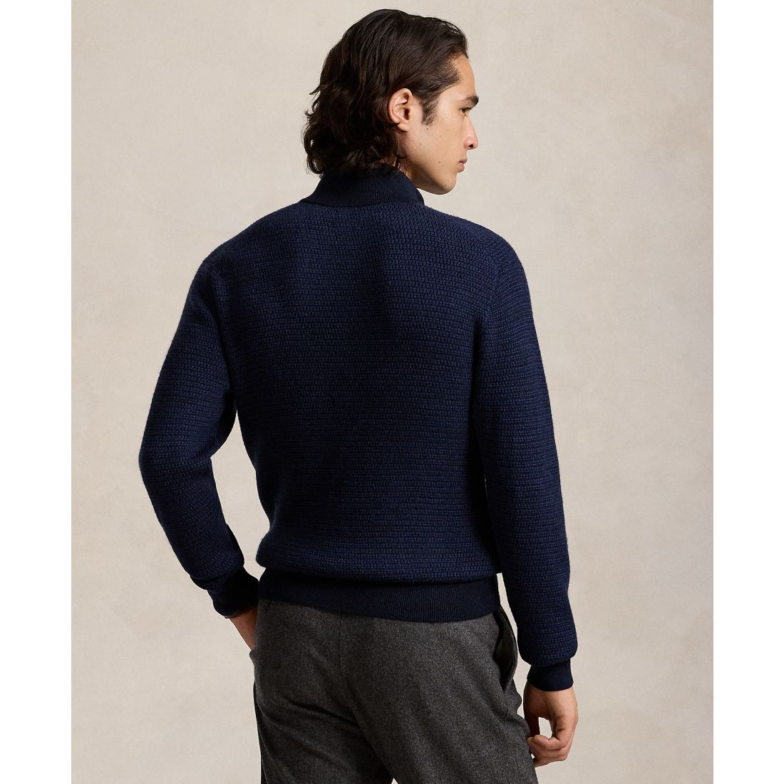 Polo Ralph Lauren Men's Washable Wool Quarter-Zip Sweater