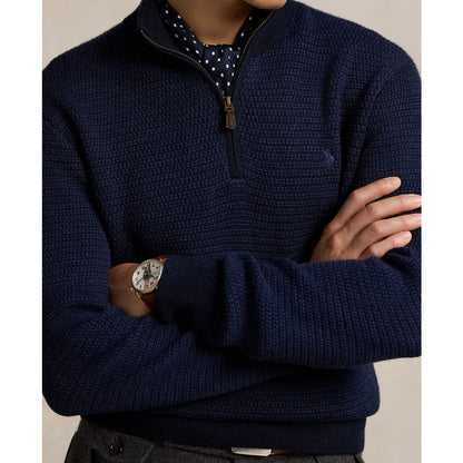 Polo Ralph Lauren Men's Washable Wool Quarter-Zip Sweater