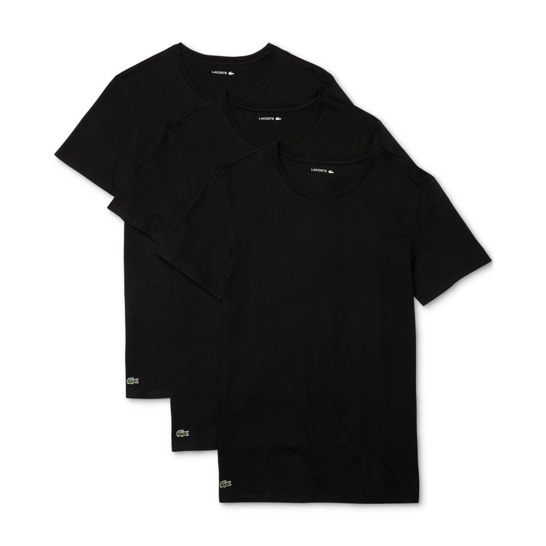 Lacoste Men's 3-Pack Slim-Fit Crewneck Undershirts