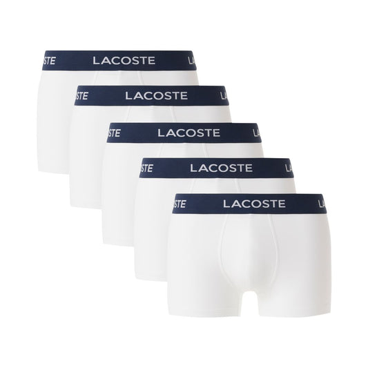 Lacoste Men's 5-Pack Regular-Fit Stretch Logo Band Trunk Underwear