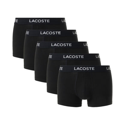 Lacoste Men's 5-Pack Regular-Fit Stretch Logo Band Trunk Underwear
