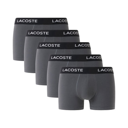 Lacoste Men's 5-Pack Regular-Fit Stretch Logo Band Trunk Underwear