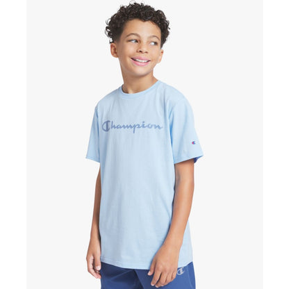 Champion Boys' 8-20 Silicone Logo Crewneck T-Shirt