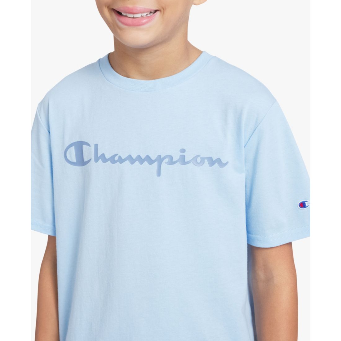 Champion Boys' 8-20 Silicone Logo Crewneck T-Shirt
