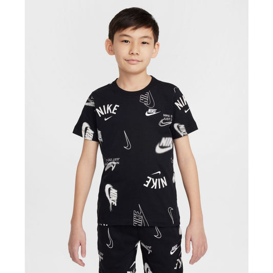 Nike Big Kids Sportswear Printed Cotton T-Shirt