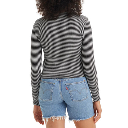 Levi's Women's Muse Ribbed Long-Sleeve Button-Up Top