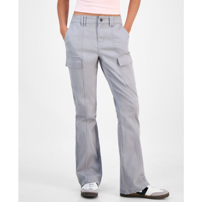 Madden Girl Juniors' High-Rise Twill Bootcut Cargo Pants
