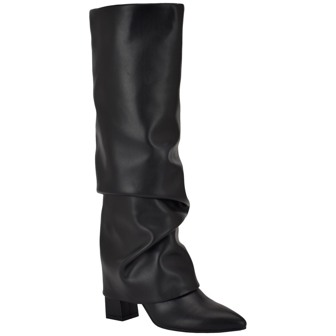 Guess Women's Geima Knee-High Foldover Slouch Tall Block Heel Dress Boots