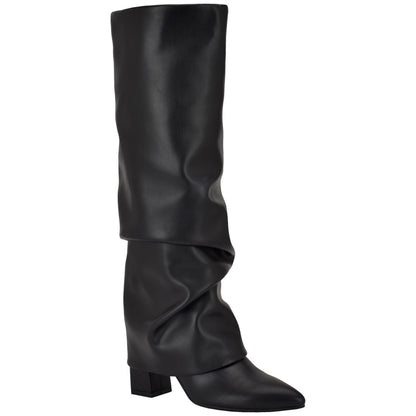 Guess Women's Geima Knee-High Foldover Slouch Tall Block Heel Dress Boots