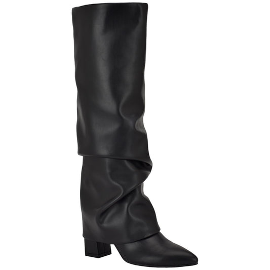 Guess Women's Geima Knee-High Foldover Slouch Tall Block Heel Dress Boots
