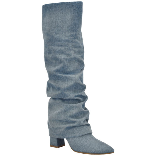 Guess Women's Geima Knee-High Foldover Slouch Tall Block Heel Dress Boots