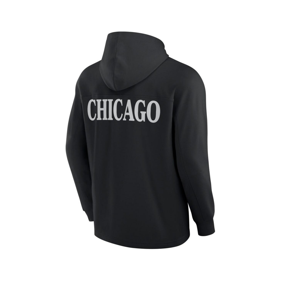 Fanatics Men's Black Chicago Blackhawks Elements Blaze Tri-Blend Long Sleeve Hoodie T-Shirt