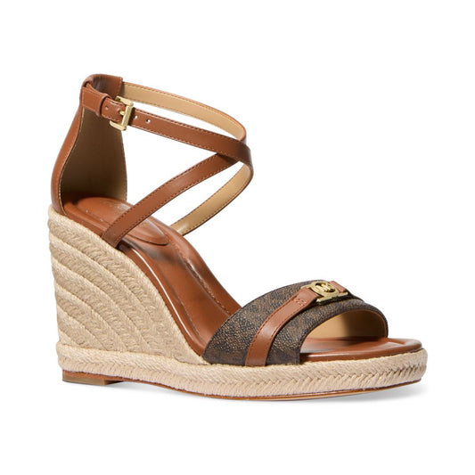 Michael Michael Kors Women's Mandy Wedge Sandals - Brown/ Luggage