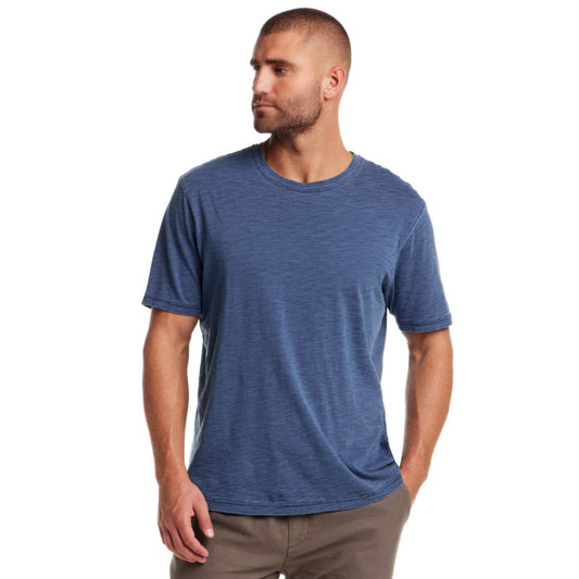Weatherproof Vintage Men's Short Sleeve Indigo Crewneck T-Shirt