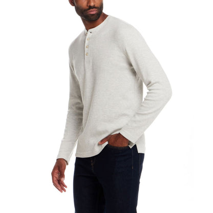 Weatherproof Vintage Men's Long Sleeve Waffle Henley Neck T-Shirt