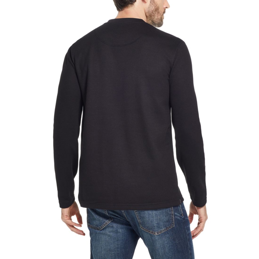 Weatherproof Vintage Men's Long Sleeve Waffle Henley Neck T-Shirt