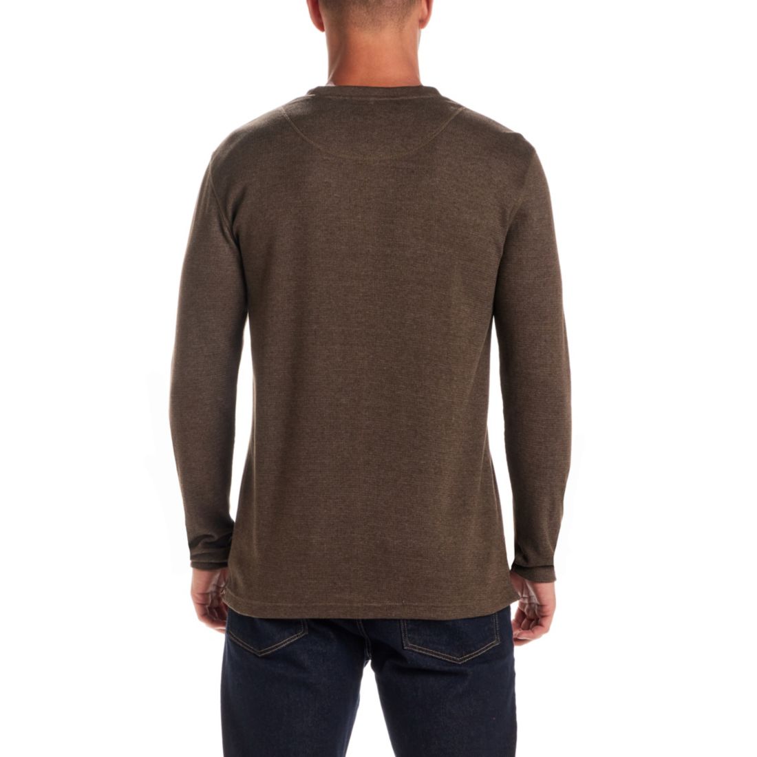 Weatherproof Vintage Men's Long Sleeve Waffle Henley Neck T-Shirt