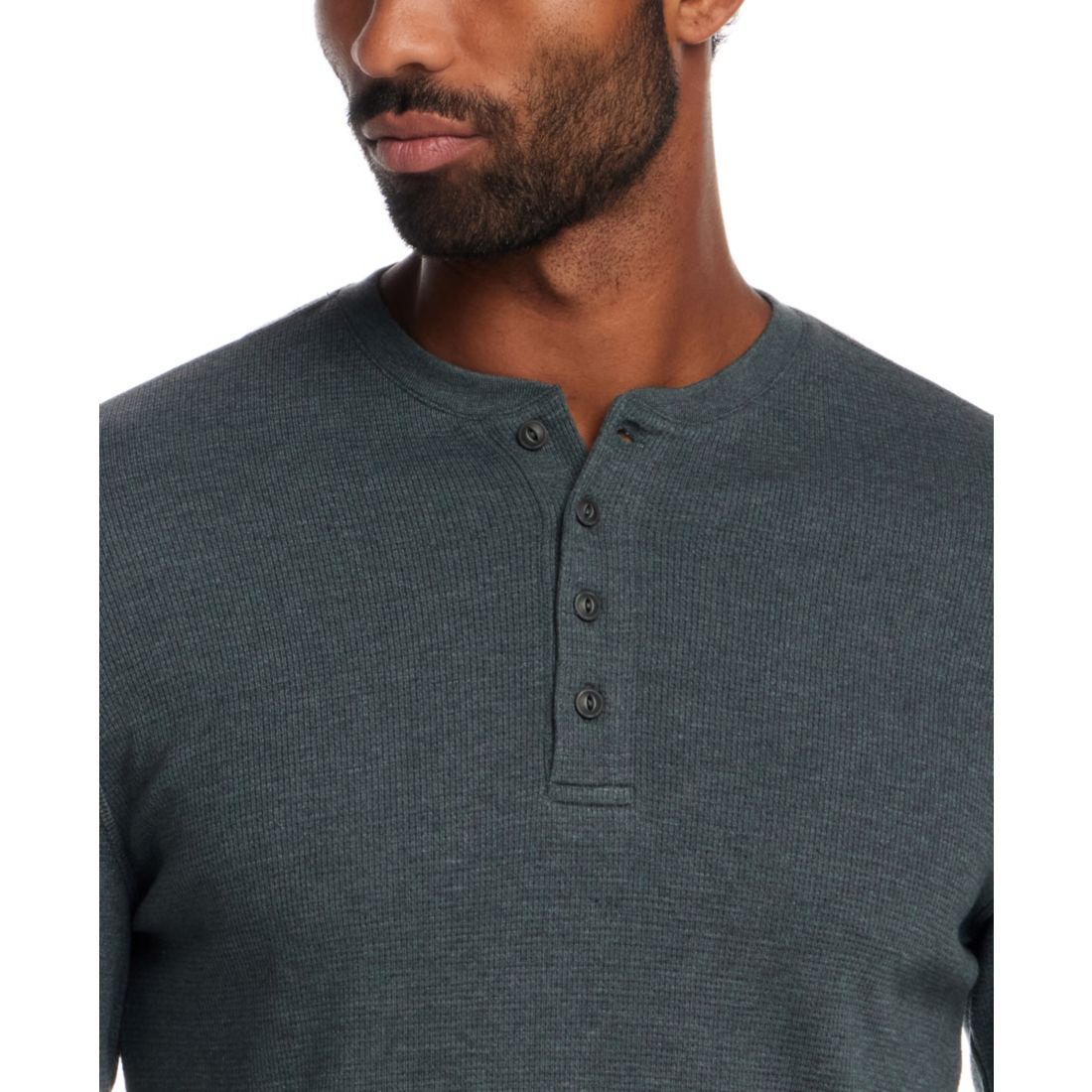 Weatherproof Vintage Men's Long Sleeve Waffle Henley Neck T-Shirt