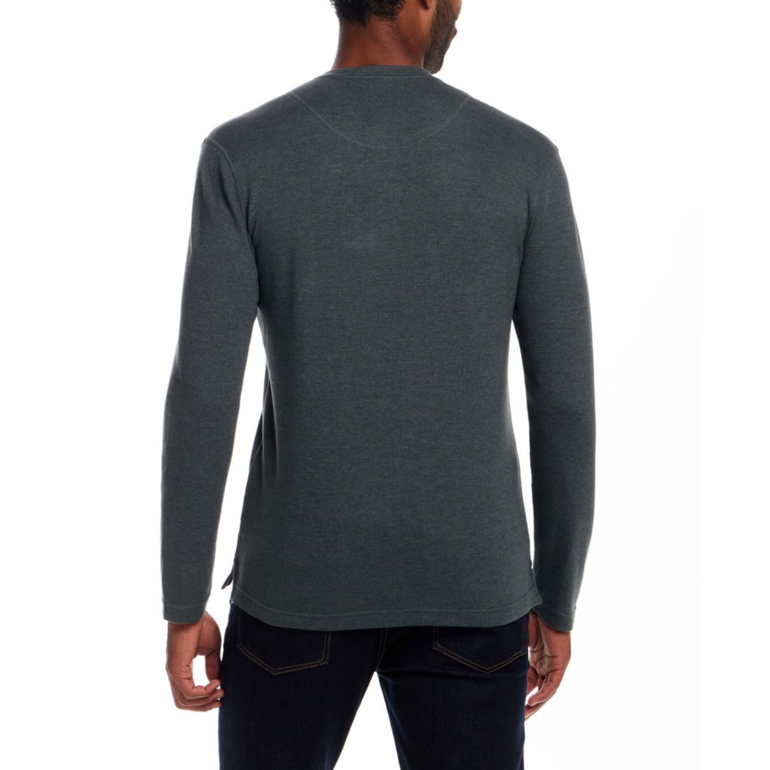 Weatherproof Vintage Men's Long Sleeve Waffle Henley Neck T-Shirt
