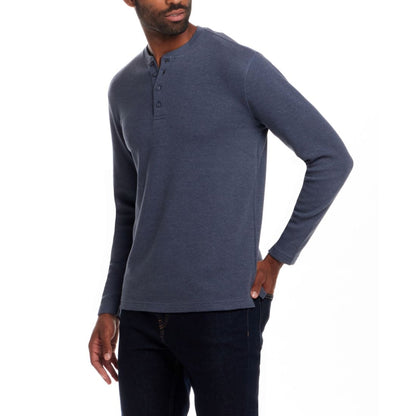 Weatherproof Vintage Men's Long Sleeve Waffle Henley Neck T-Shirt