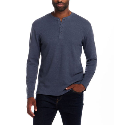 Weatherproof Vintage Men's Long Sleeve Waffle Henley Neck T-Shirt